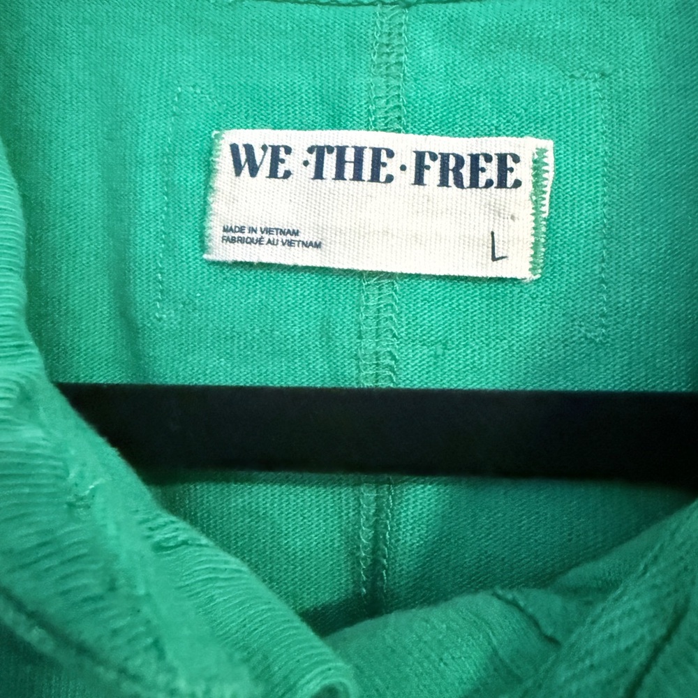 ☘️ Free People We The Free Keep On Cotton Polo in Green Size Large NWOT☘️ - Picture 2 of 6